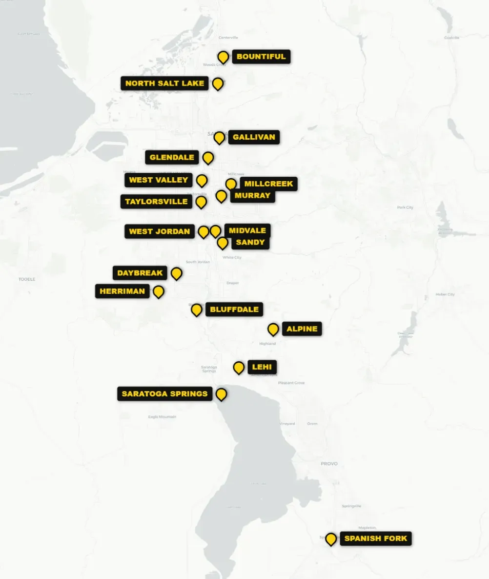 Food Truck League Nights Utah Map